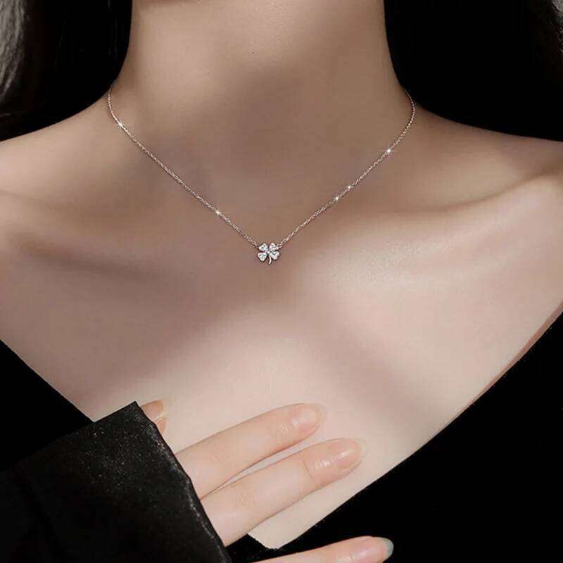 Exquisite Cr Pendant Necklaces for Women Korean Romantic Sweet Girlfriend Zircon Clavicle Jewelry Gift H260312