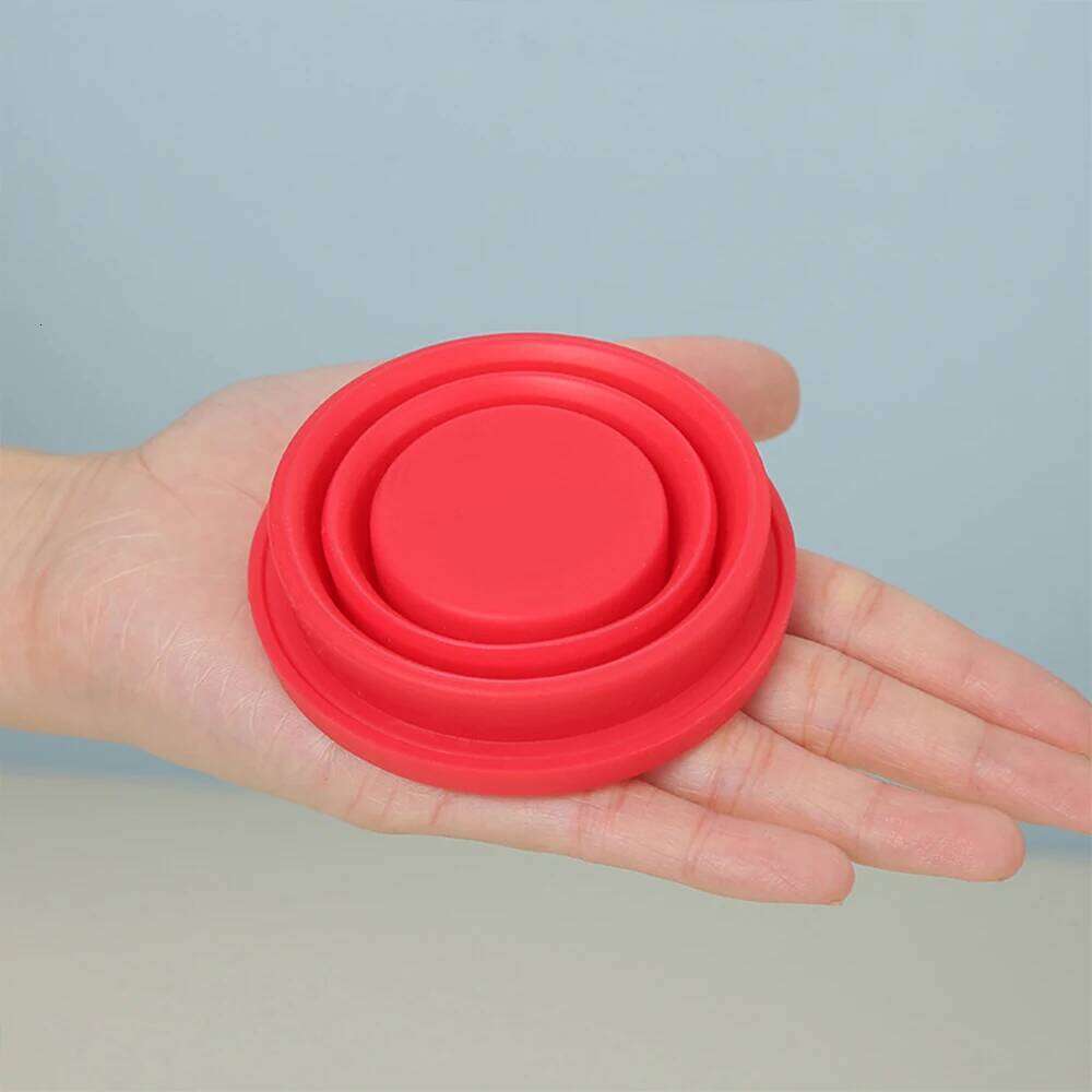 Portable Folding Glass Silicone Retractable Mug High-temperature Resistant Food Grade Water Cup for Outdoor Travel 200ml Z260313