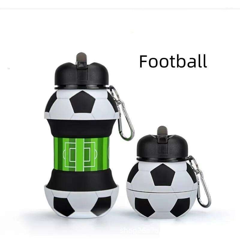 Fold Camping Cups Mug Outdoor Sports Basketball Football Tennis Golf School Leakproof Portable Kids Water Bottle Z260314