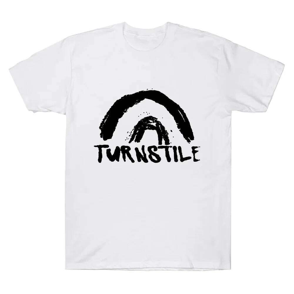 DOUBLE RAINBOW Tee Turnstile Band Shirt Short Sleeve T-shirt Unisex Clothing Graphic Print Rock Streetwear Y2K Z260314