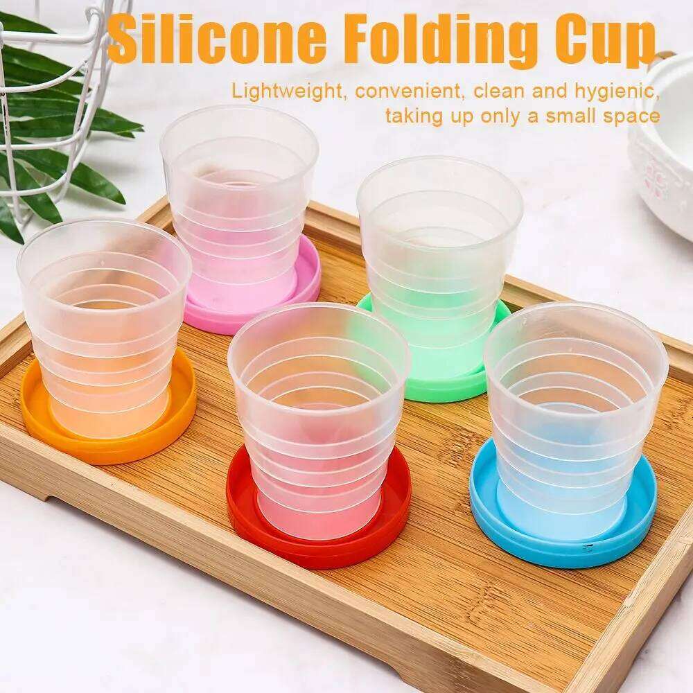 Travel Supplies Portable Kitchen Dining Sports & Outdoors Collapsible Plastic Cup Coffee Cups Telescopic Drinking Mug Z260314