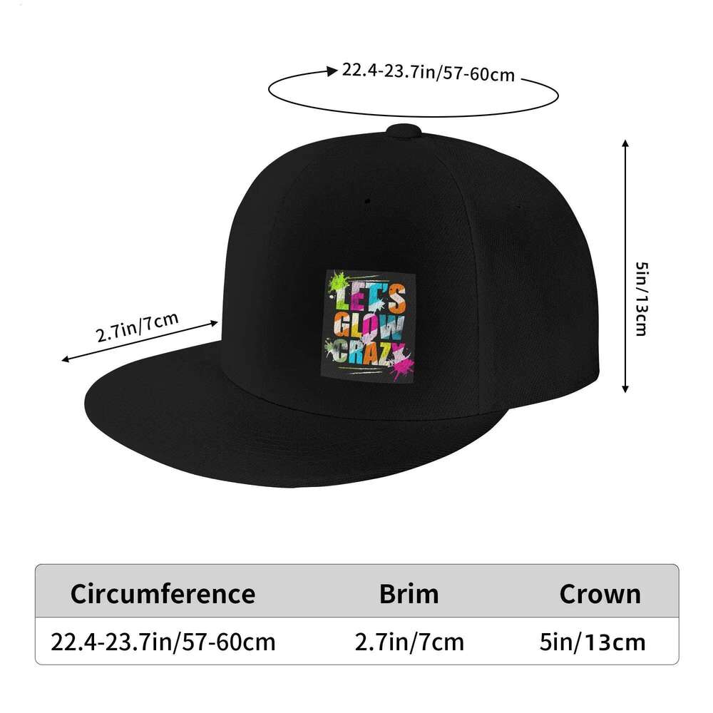 Let's Glow Crazy Neon Party Light Rave Unisex Caps Outdoor Trucker Baseball Cap Snapback Hats Breathable Casquette Z260314