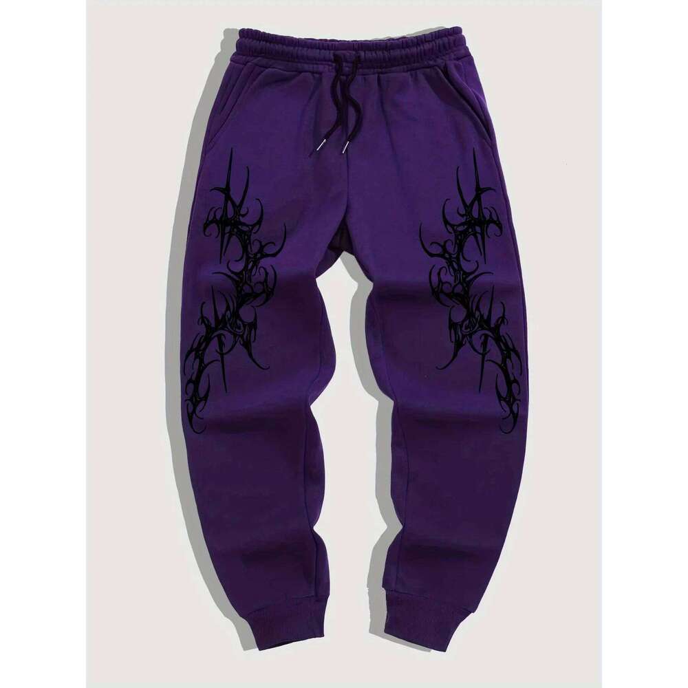 2025 Men's Gothic Print Casual Jogging Multifunctional Couple Fashion Hip Hop Comfortable Sport Pants Z260315