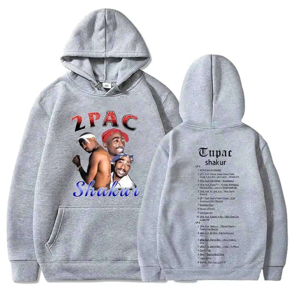 American Street Hip Hop Hoodies Retro 90s Tupac Graphic Hoody Women Men Thick Fleece-lined Warm Streetwear Female Male Clothing Z260314