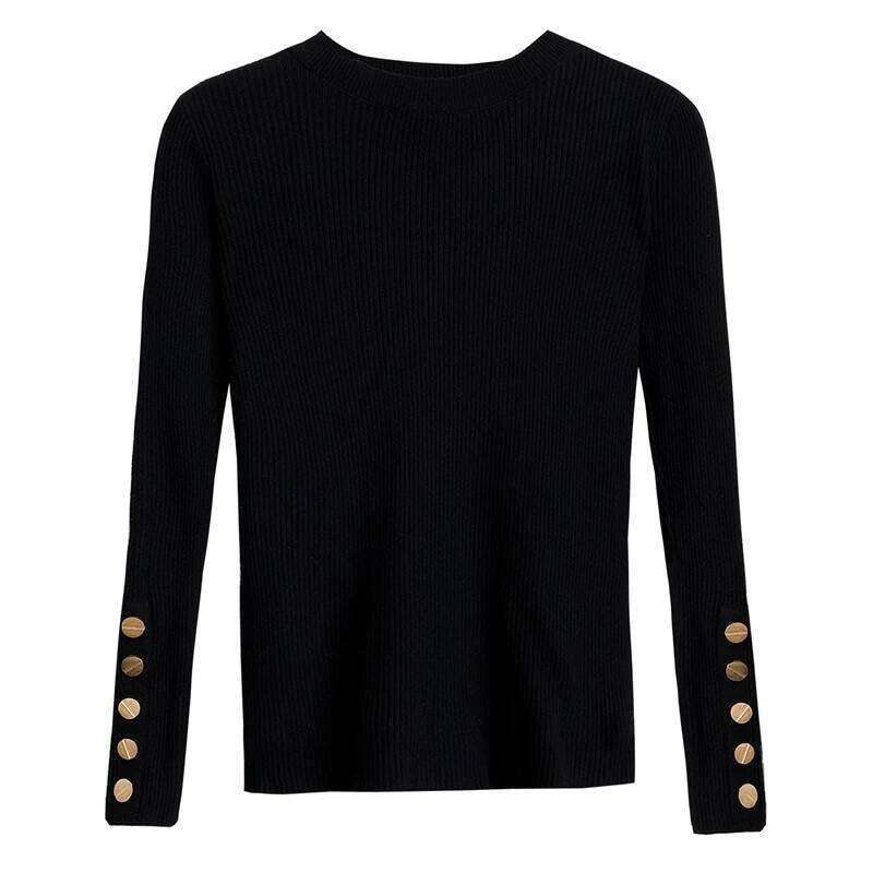 Autumn Winter Women Knitted Sweater Long Sleeve Button O Neck Slim Pullover Sweaters Female Soft Warm Bottoming Tops Z260313