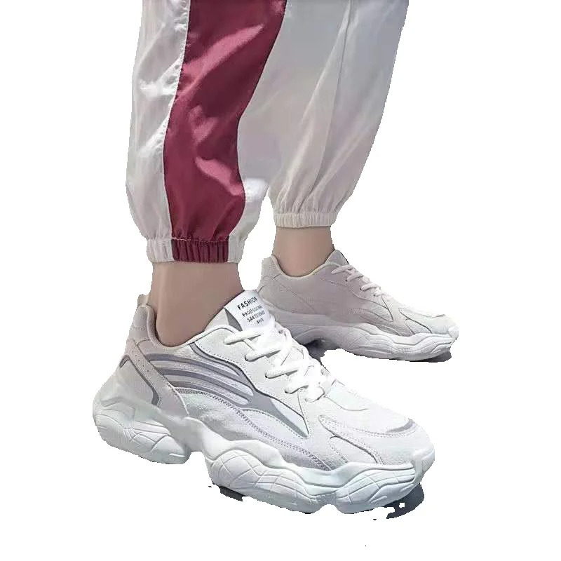 2026New Trendy Shoes Dad Shoes Shoes Men s Korean Version Trendy Student Versatile Sports Reflective Height Increasing Shoes