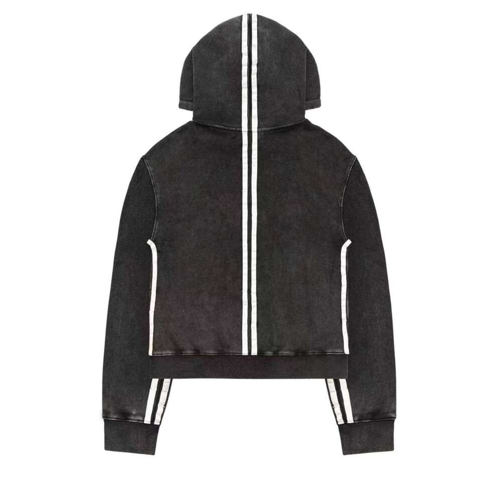 Y2K Zip Up Men Clothing New Fashion Stripe Graphic High Quality Oversized Hoodie Sweatshirt Punk Hip Hop Tops Streetwear Z260314