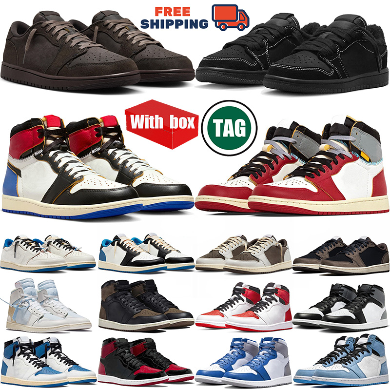 Free shipping with box designer shoes men women 1 1s high Fragment Black Phantom basketball travisscot travi travis trainers outdoor sports sneakers