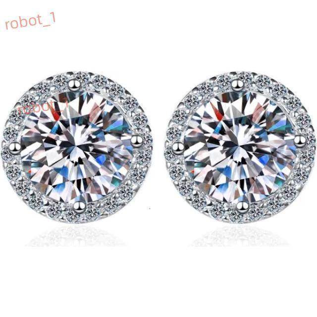 Wholesale Luxury Crafted Diamond Earring Bright Stone Handmade Finish Sterling Silver Rhodium Plated IGI Certified for Women