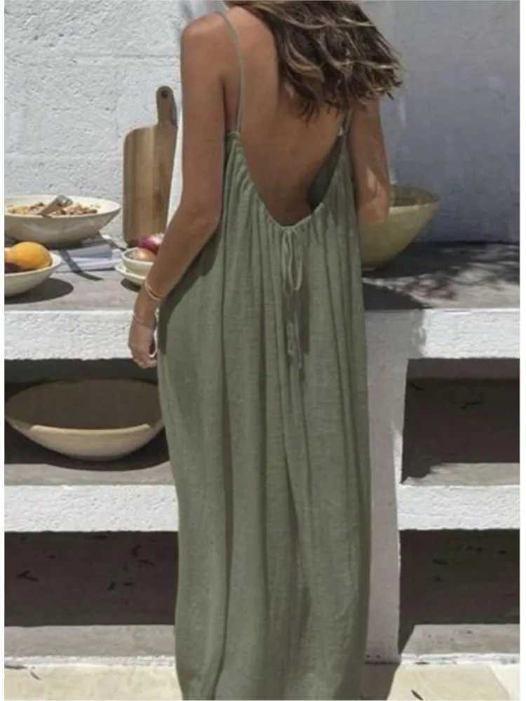 New Style Womens Strapless Backless Loose Dress Summer Fashion Elegant Casual Solid Holiday Party Dresses For Women Robe FemmeT260314