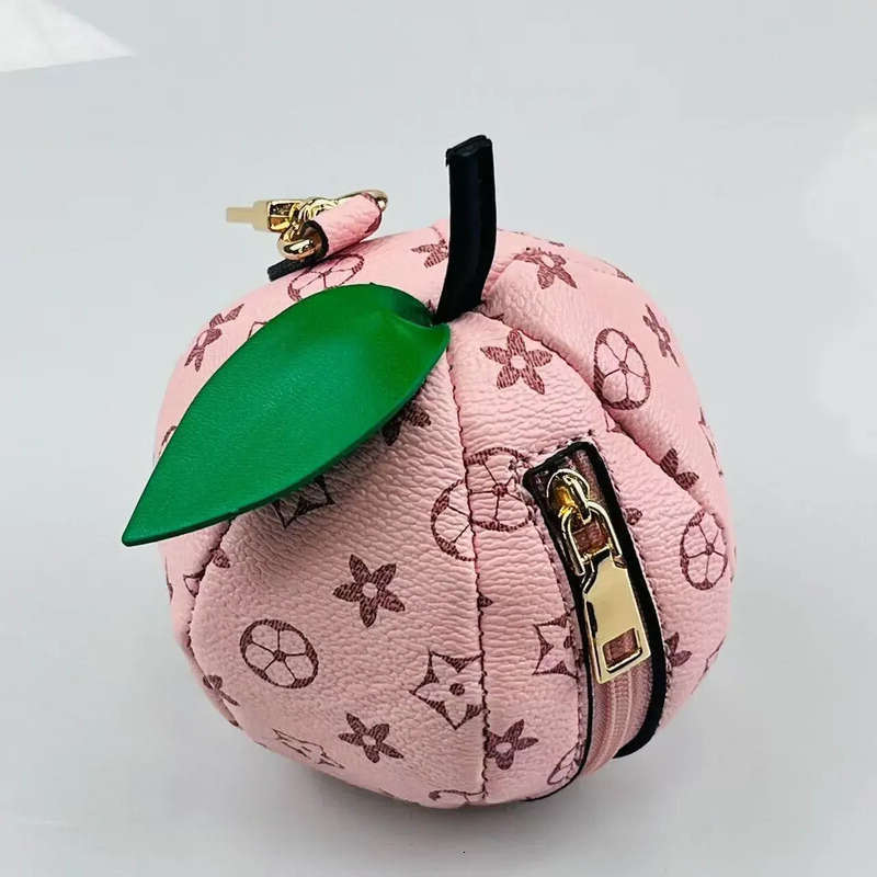 Creative Designer Orange Shell Keychain Mini Bag Coin Purse Earphone Case Portable Gift Accessory