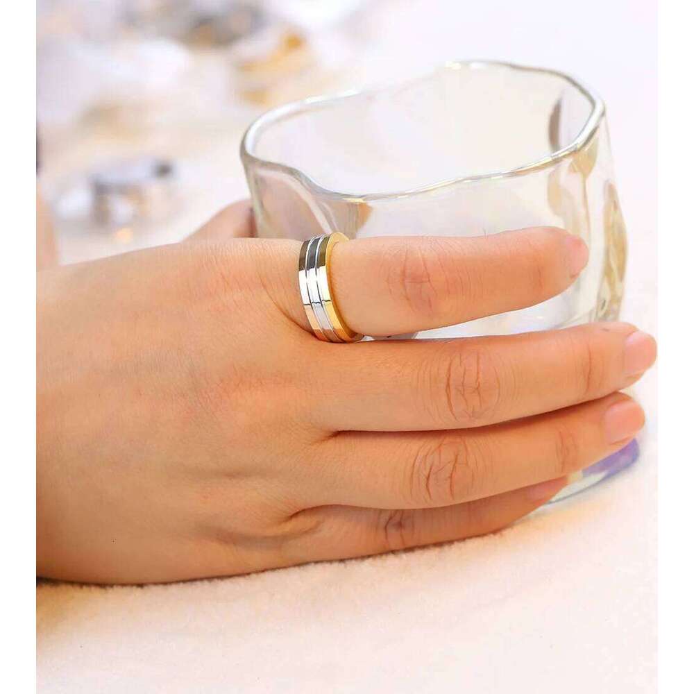 Simple Three-Color Colorful Ring Fashion stainless steel jewelry rings H260312
