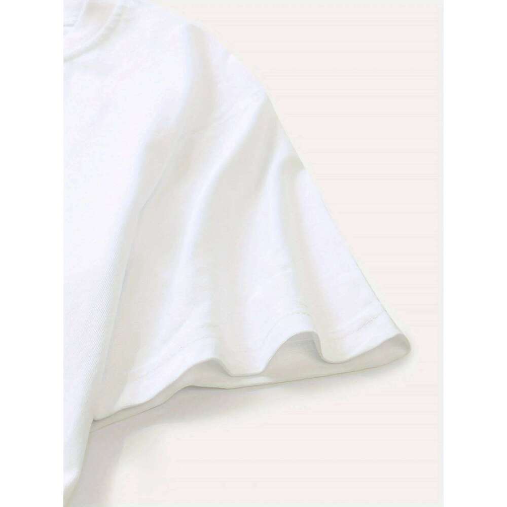 Charming Cat Print Casual Crew Neck Short Sleeve Top Urban Style Printed T-Shirt Fashionable for Women Trendy Z260314