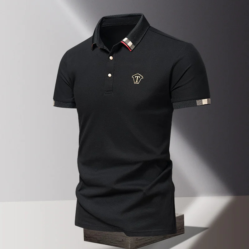 2026 Summer Mens Fashion Sports Short sleeved Tshirt High end Leisure Business Polo Top 260312