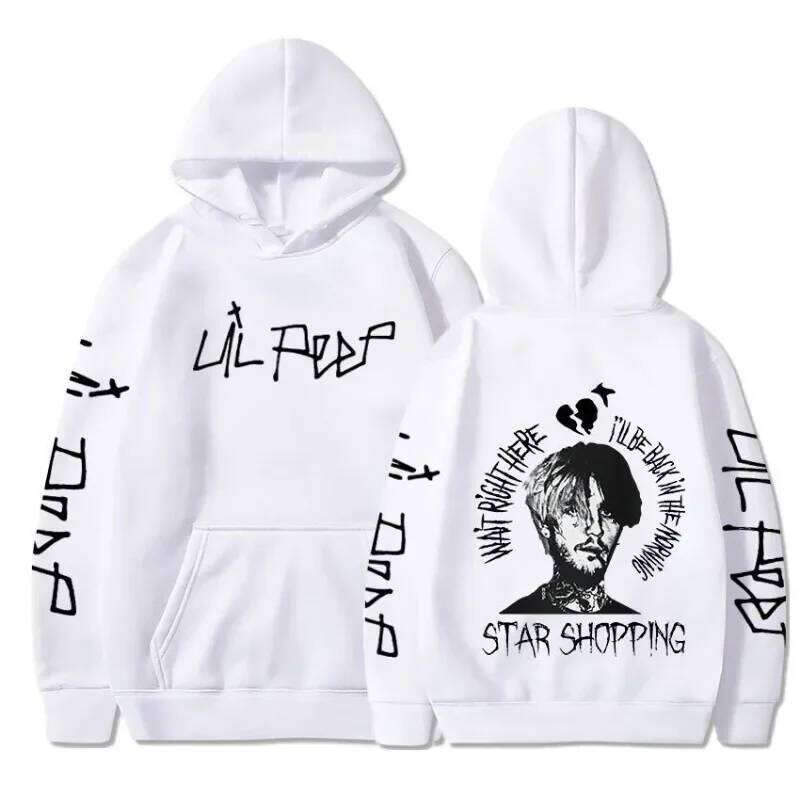 Rapper Lil Peep Cry Men Clothing Hoodies Fashion Letter Printed Graphic Sweatshirts Casual Harajuku Streetwear Z260315