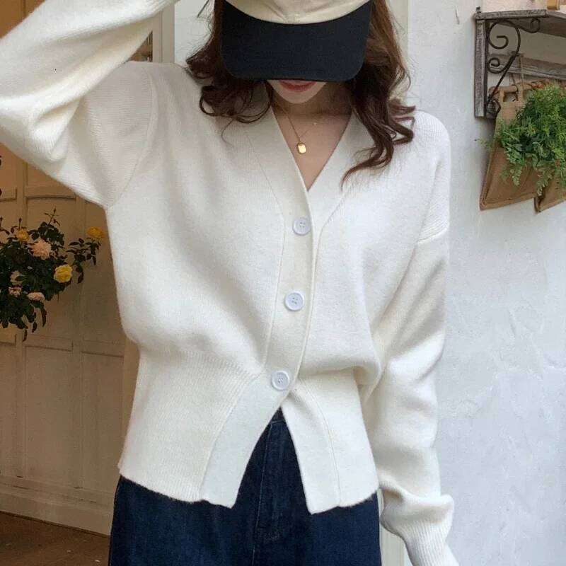 Long Sleeve Knitted Cardigans Shirt Women Sweater Coats Autumn Spring Fashion Female Casual Elastic Knit Cardigan Tops Knitwear Z260313