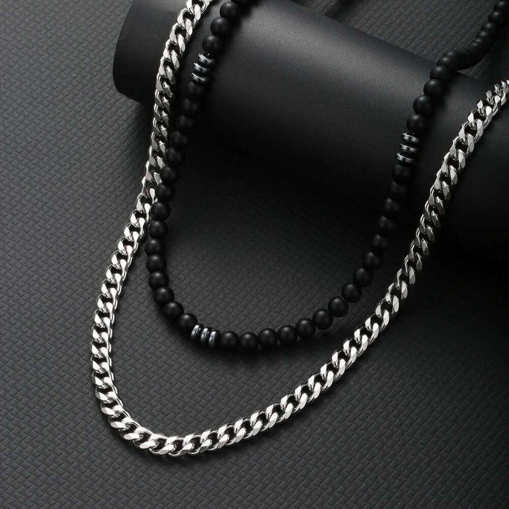 6mm Collar Hombre Natural Lava Stone Man's Necklaces Collier Homme Surfer For Men Male Beaded Necklace Collana Uomo H260312
