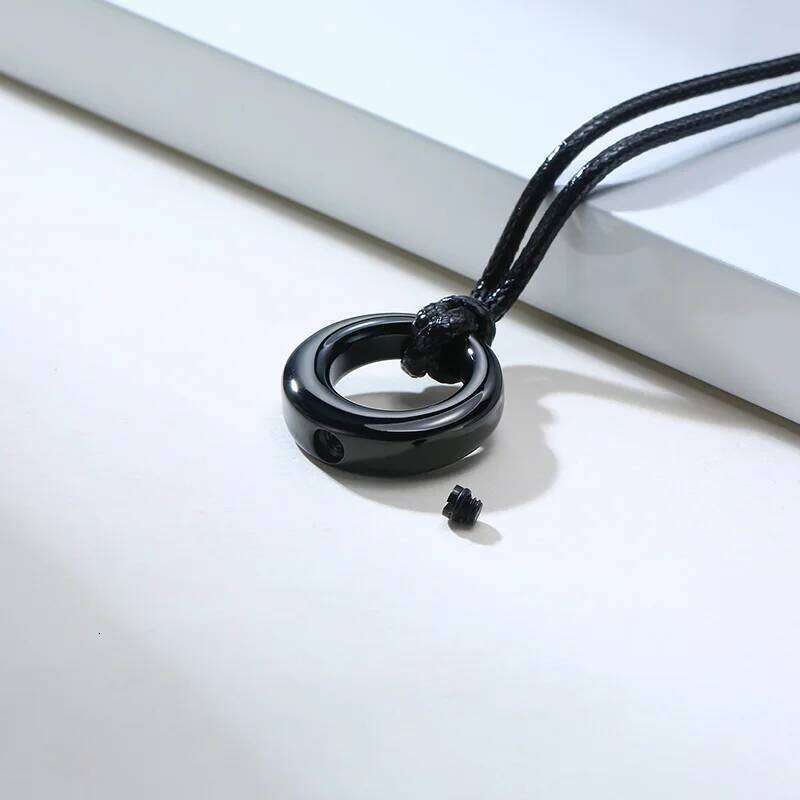 Circle of Life Eternity Karma Necklaces,Memorial Pendant Ashes Necklace s for Women Men,Keepsake Cremation Jewelry H260312