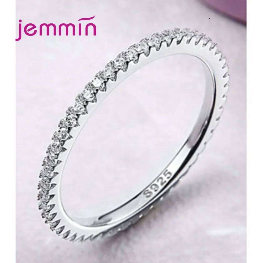 Brand Jewelry Cubic Zirconia Unique Shaped 925 Sterling Silver Rings For Women Wedding Engagement Size 5 6 7 8 9 10 H260312