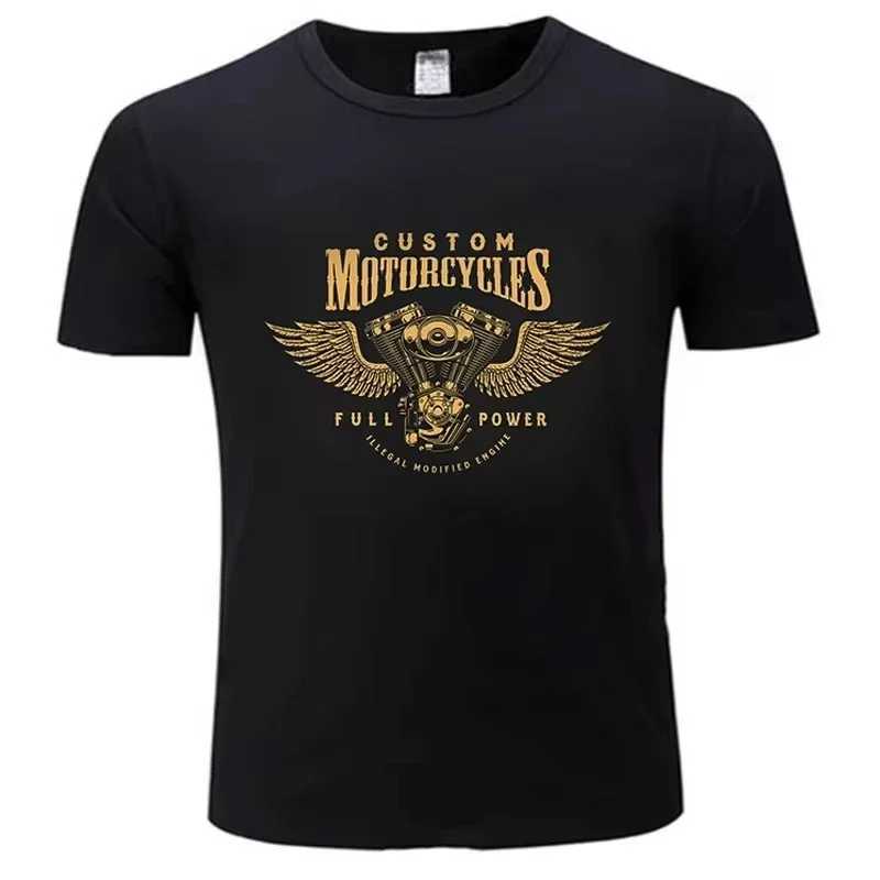 2026 Mens T-shirt Motorcycle Engine Cool Car Street Casual Suitable for Both Men and Women Cotton Fashion T-shirt D260313