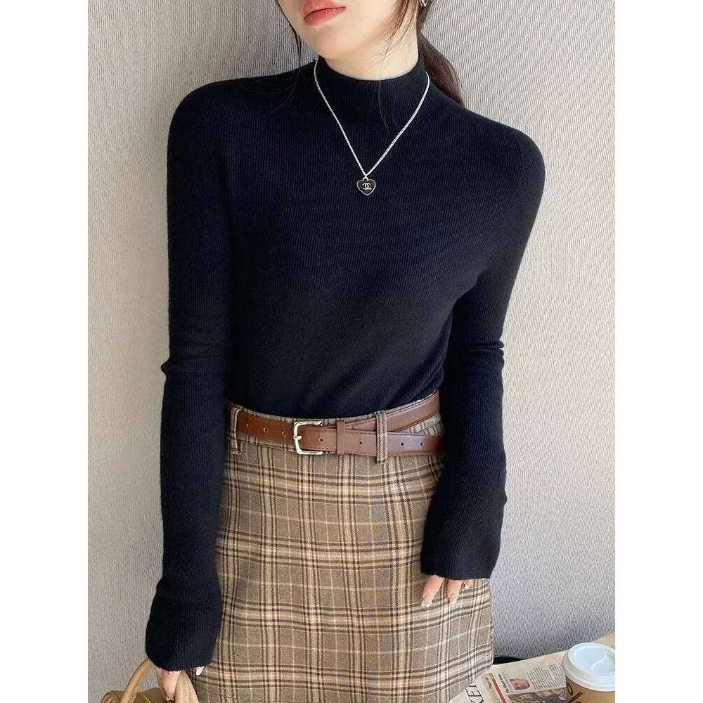 Fashion Stretch Tops 2025 Korea New Turtleneck Women Pullovers Long Sleeve Bottoming Knitted Sweater Z260313