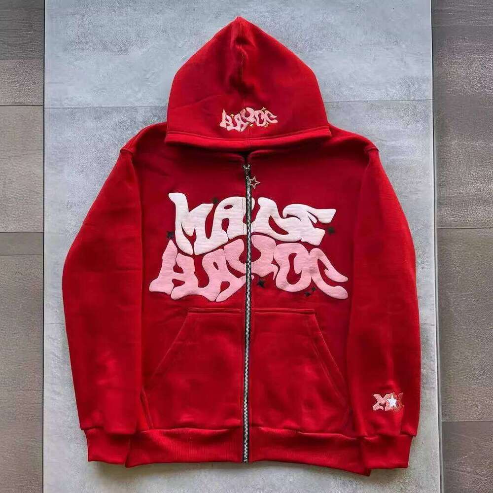 Retro Star Letter Printed Zipper Hoodies 2025 Spring Autumn Harajuku Y2K Women and Men Fashion Hip Hop Long Sleeve Hooded Z260314