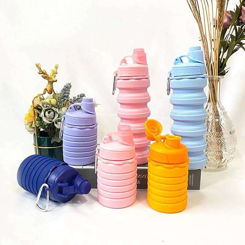 Foldable Portable Silicone for Outdoor Sports Travel Large Capacity Telescopic Water Bottle Z260313