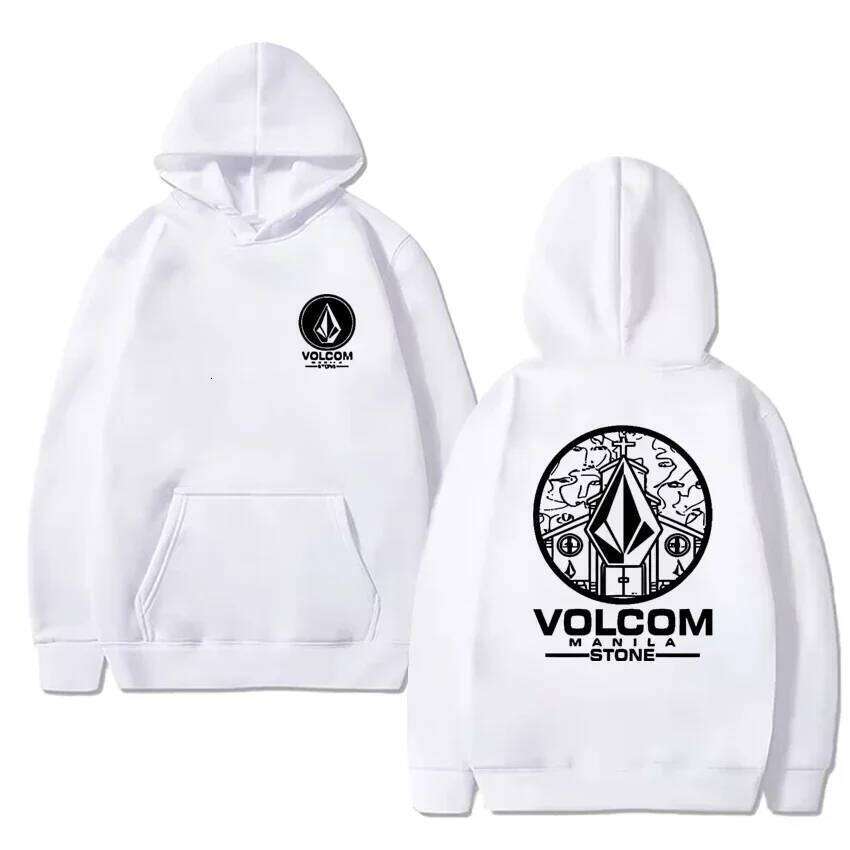 Volcom men's hoodie long-sleeved sweatshirt Hip-hop fashion casual street outdoor autumn and winter sportswear Z260314