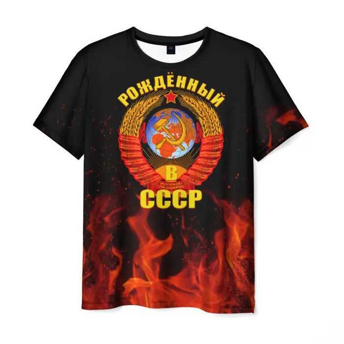Retro Soviet CCCP 3D Print Sport Moisture-wicking Breathable Men T-shirt Harajuku Street Casual Trend Daily Comfort Short-sleeve D260313