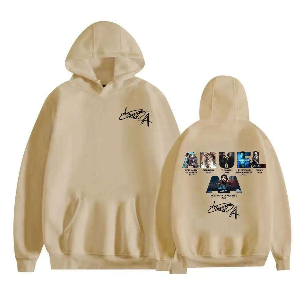 Anuel AA Rhlm 2 Real Hasta La Muerte Album Cover Hoodies Men's Clothing Fashion Hip Hop Style Sweatshirt Casual Oversized Hooded Z260315