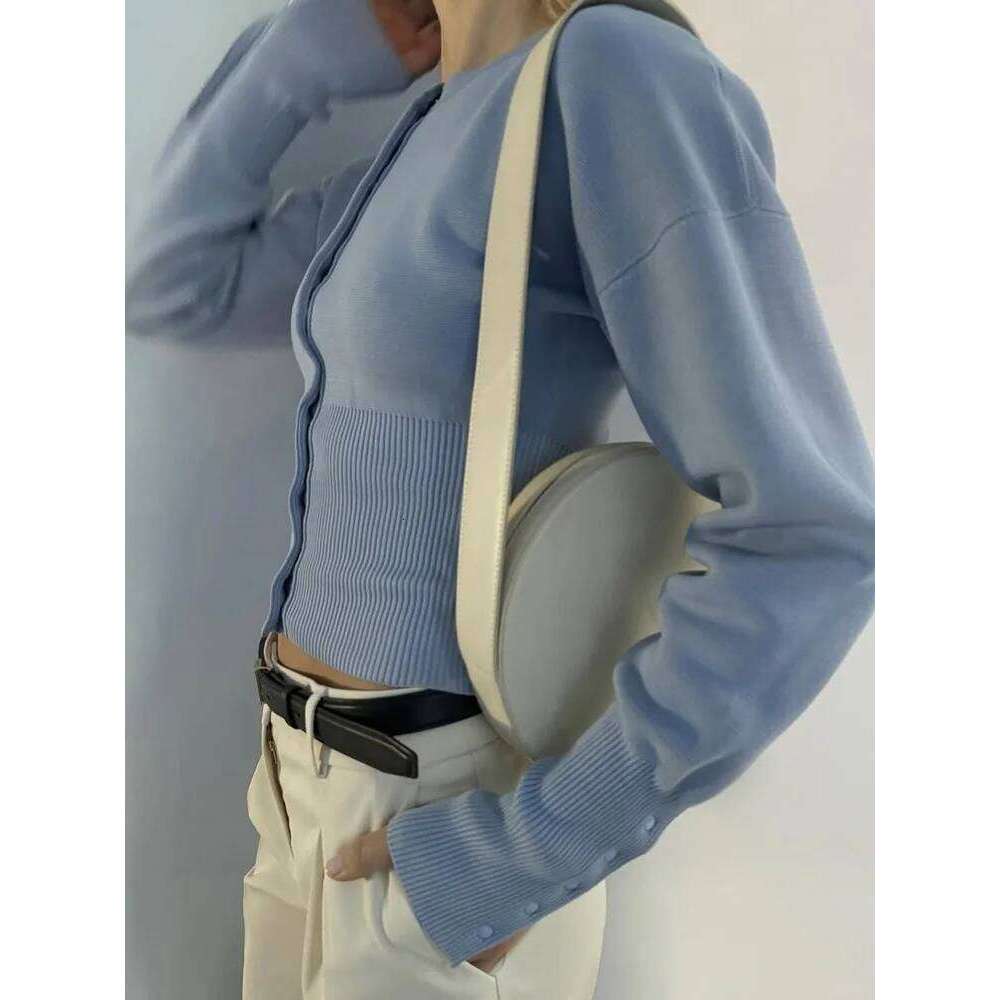 Tossy Autumn Fashion Knitwear Ribbed Patchwork Slim Casual Cropped Inner Top Women's Knit Cardigan Outwear Z260314