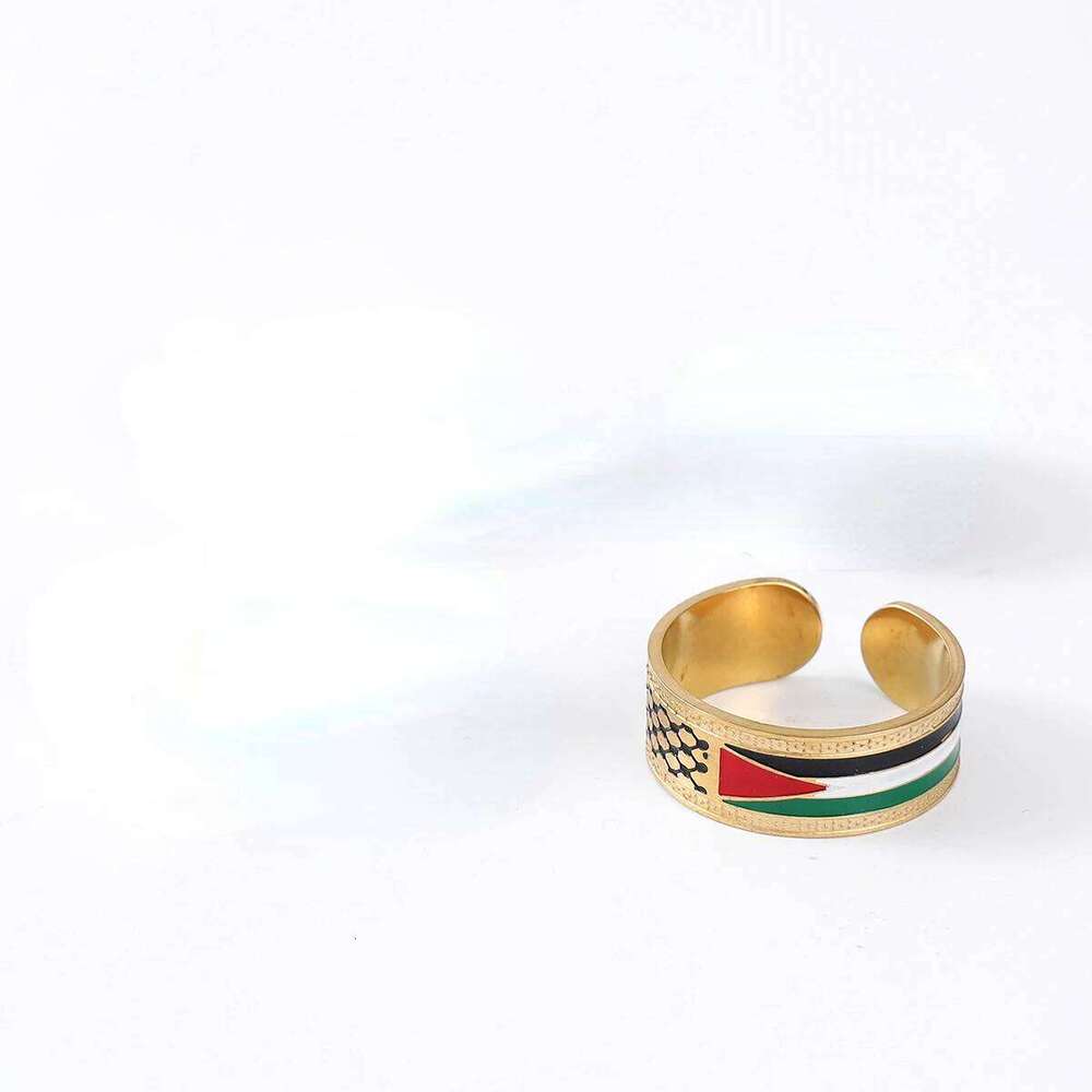 Stainless Steel for Boys Girls Arab Palestine Map European and American Popular Jewelry Scarf Ring H260312