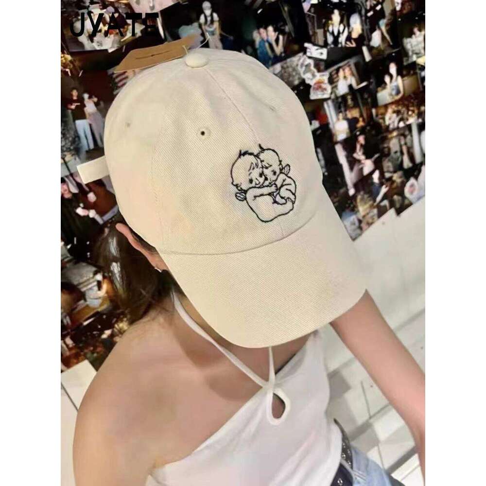 New Letter Embroidery Red Baseball Cap Women Casual Street Cartoon Sunscreen Hat Femme Vintage Preppy Style Snapback Hats Y2K Z260314
