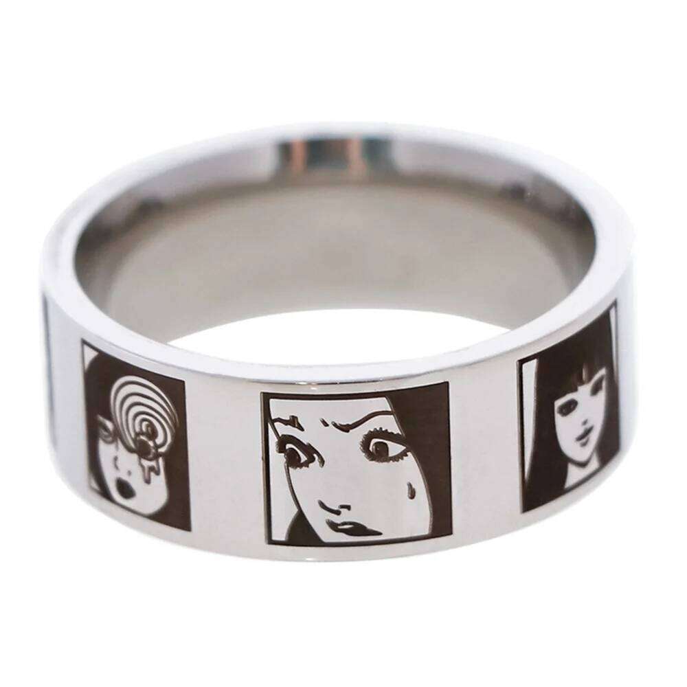 Japan Anime Silver Color Cosplay Ring For Women Trendy Party Men's Stainless Steel Jewelry H260312
