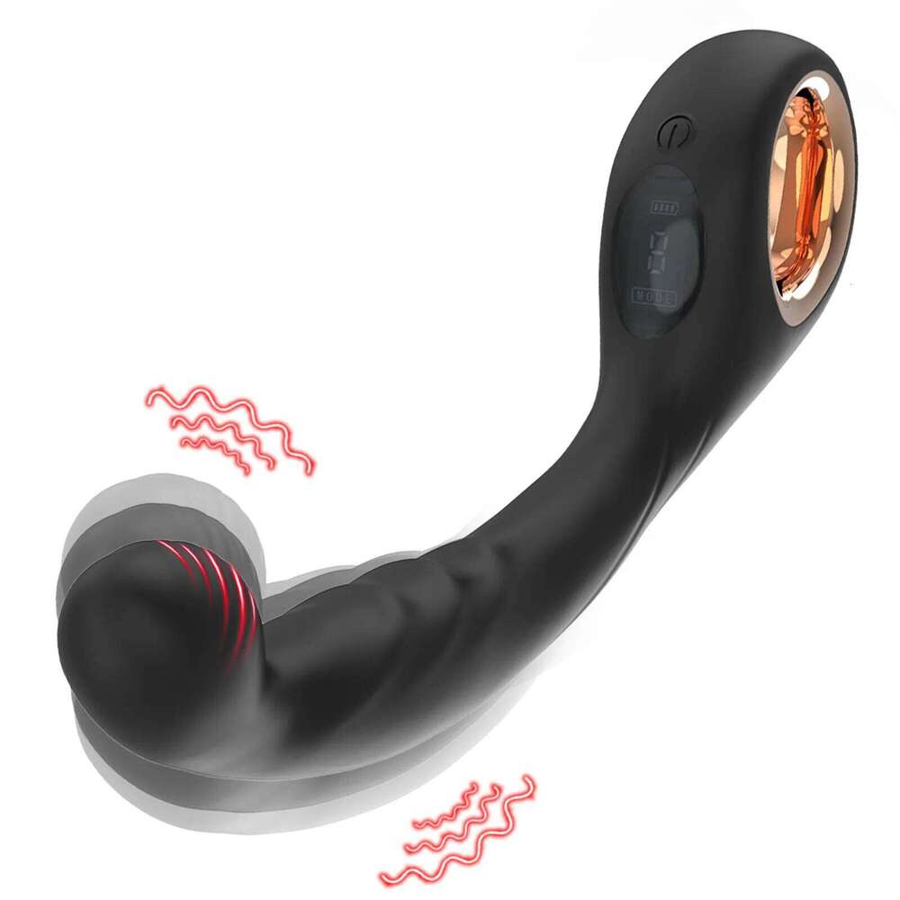 Handheld LCD Butt Vibrator G-spot Stimulator Vibrating Anal Plug Electric Dildo Prostate Massager Sex Toys For Men Women 26H0313
