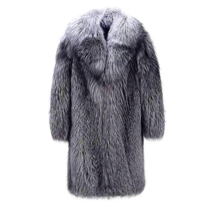 New specials imitation Fox hair long fur one body men's coat large code jacket Z260313