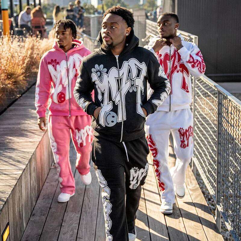 High Street Y2K zip up hoodie women Gothic 90s Print Hoodie kawaii streetwear Sweatshirt Vintage clothing Punk Loose Hip Hop 26Y0313