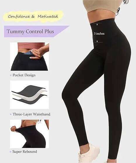 Women's Compression Yoga Pants Butt Lifting Leggings Seamless High Rise Slim-Fitting Stretchy Workout Gym Casual 26Y0313