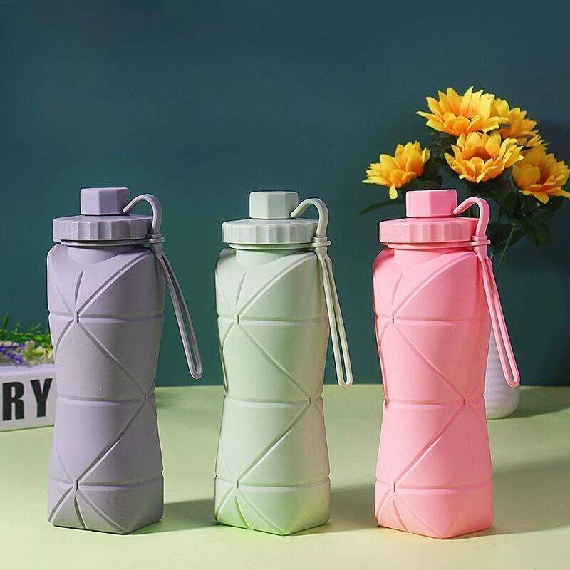 600ml Creative Stretchable Silicone Folding Cup Multifunctional Heat-resistant Portable Travel Outdoor Sport Water Kettle Z260314