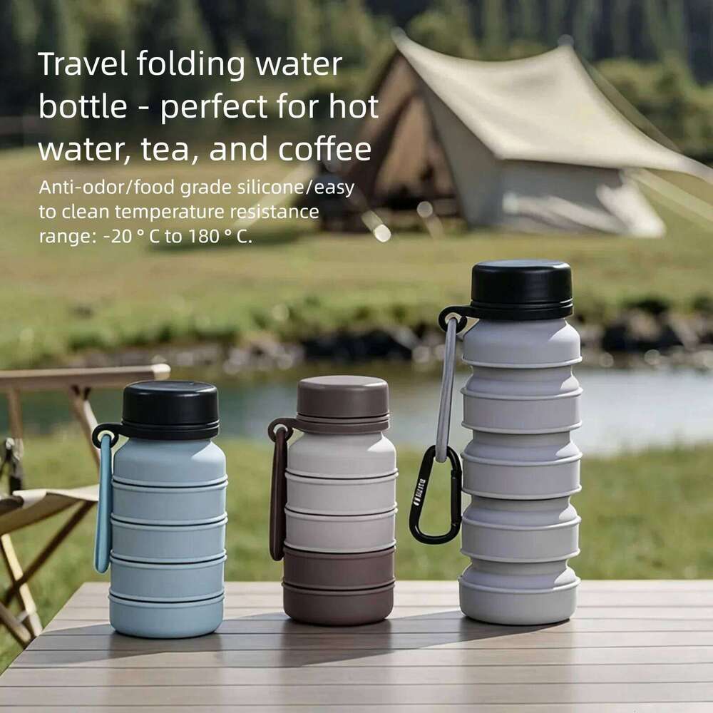 Shatterproof Collapsible Cup Hard Foldable Silicone Glass for Travel Outdoor Easy Clean Portable Water Bottle Camping Hiking Z260314