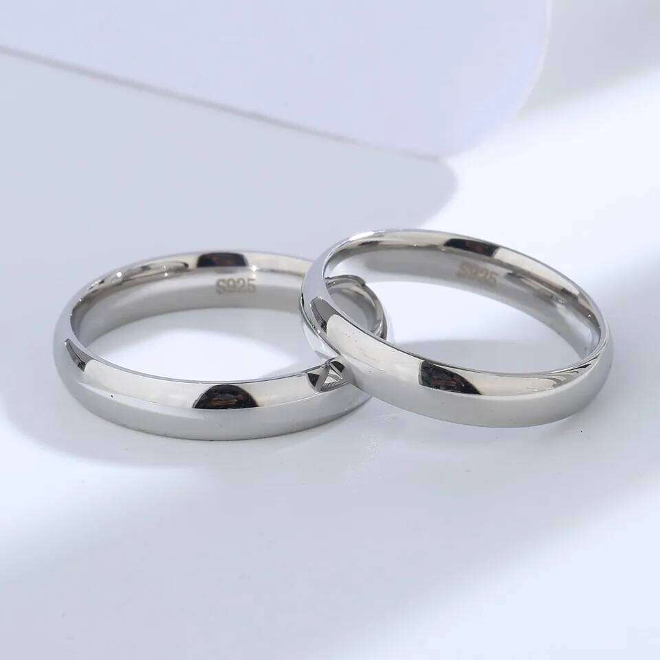Buyee 925 Sterling Silver Couples Old Styles Simple Ring Finger for Women Men Fashion Classic Wedding Fine Jewelry Circle H260312