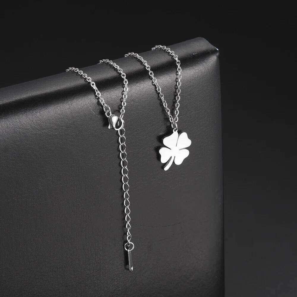 HIPEE Lucky Necklace For Women Man Stainless Steel r's Cr Pendant Necklaces Engagement Jewelry Gift H260312