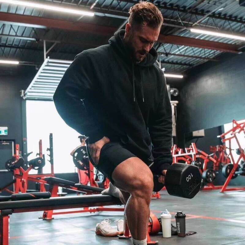 Men's Autumn Winter Hoodie, Fitness Sports Design with Soft Fleece Interior for Gym Workouts & Weightlifting Z260315