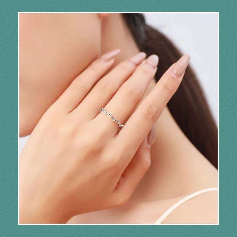 Modian 925 Sterling Silver Charm Line Clear CZ Finger Rings Elegant Wedding Trendy Stackable Ring For Women Brand Jewelry Anel H260312