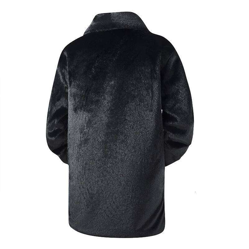 2025 Winter Luxury Faux Mink Cold-proof Fur Coat Men Brand Long Outerwear Jacket Street Style Thicken Warm Overcoat Man Z260313