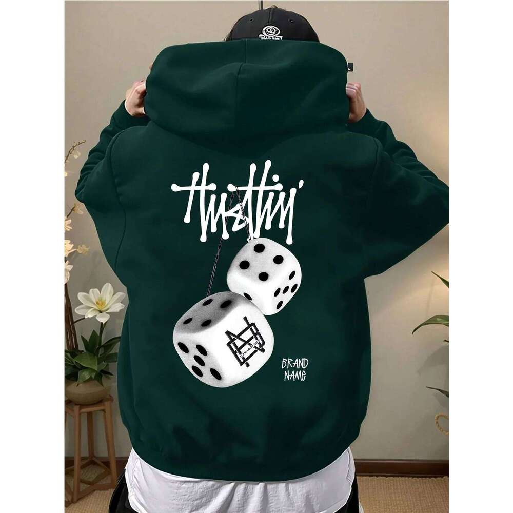 New Geometric Print Fashion Men Women Hooded Sweatshirt Autumn Winter Daily Outdoor Holiday Fitness Casual Loose Warm Sportswear Z260314