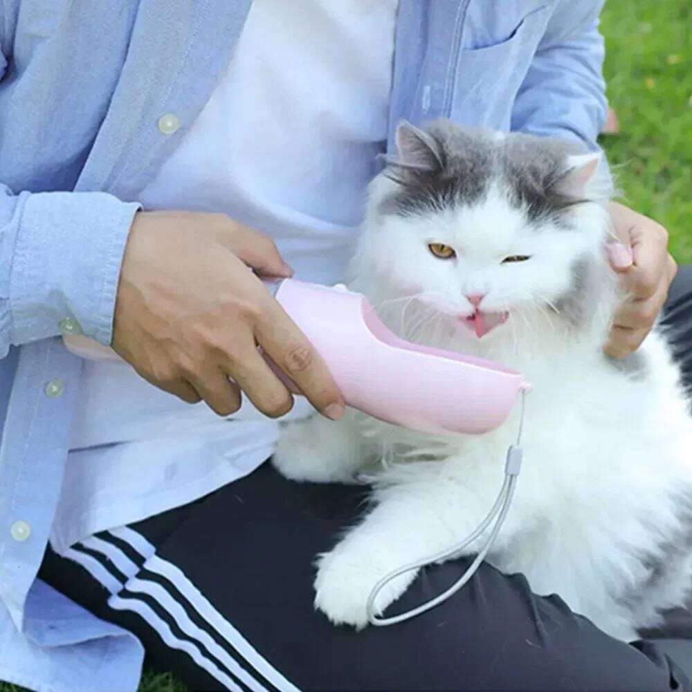 Portable Dog Cat Bottle Food Container 2 in 1 Pet Water Feeder for Small Medium Dogs Outdoor Walking Puppy Drinking Bowls 26W0313