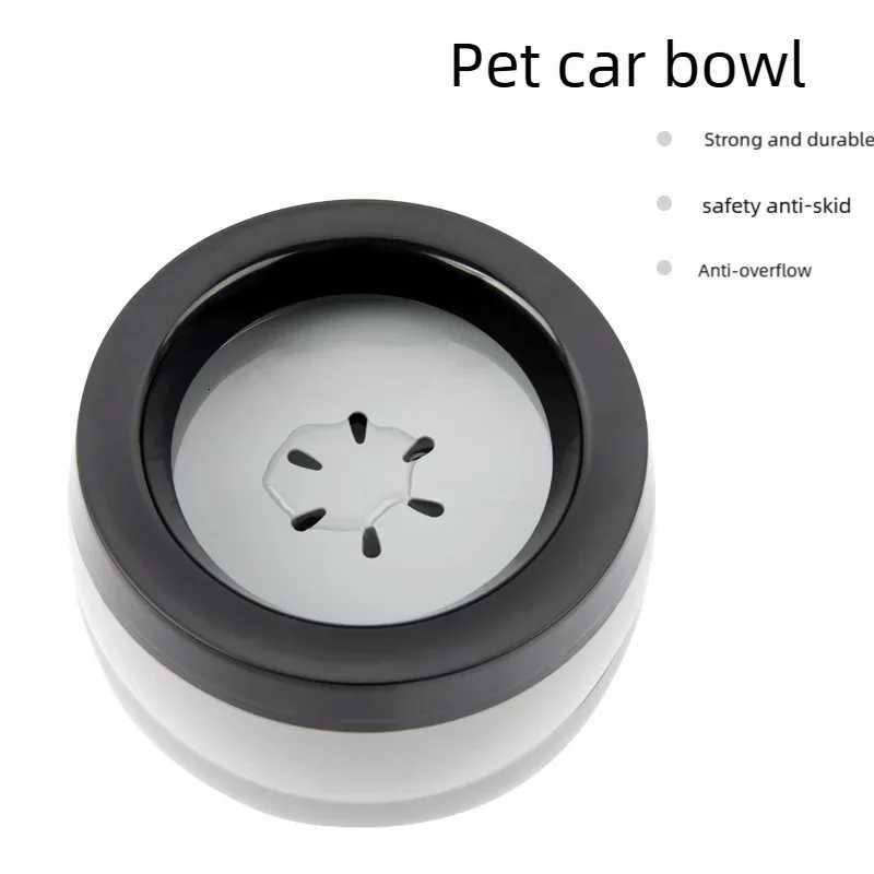 Pet Dog Bowls Floating Not Wetting Mouth Cat Bowl No Spill Drinking Water Feeder Plastic Portable Dog Bowl dog accessories H260313
