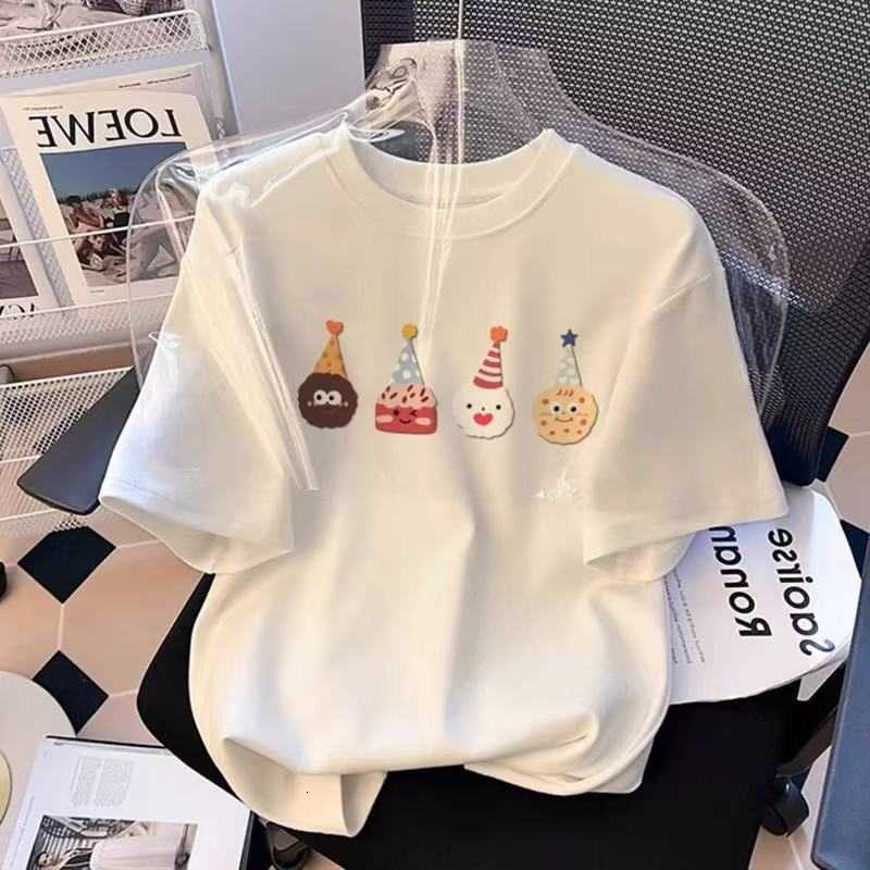 T-shirts White Children's Short Sleeve T-Shirt Pure Cotton New Style for Big Kids Girls Summer Half Sleeve Children's Clothing Top T-Shirt