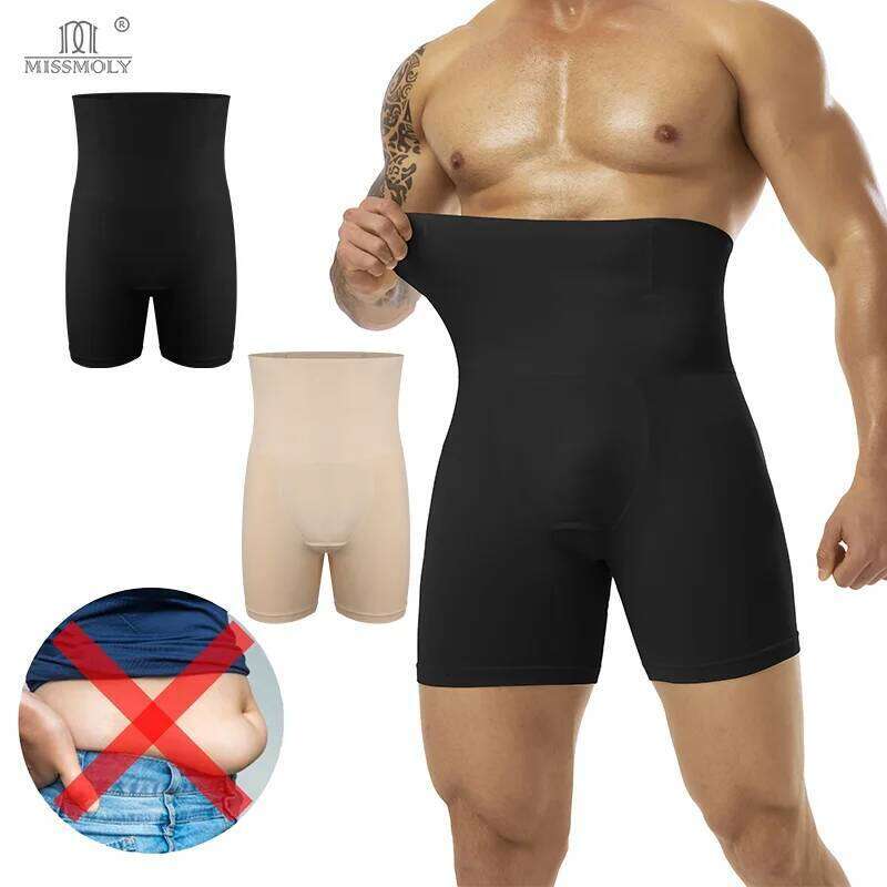 Men Slimming Brief High Waist Breathable 3D Pouch Underwear Tummy Control Boxer Belly Flat Shapewear Pant Compression Shorts 26Y0313